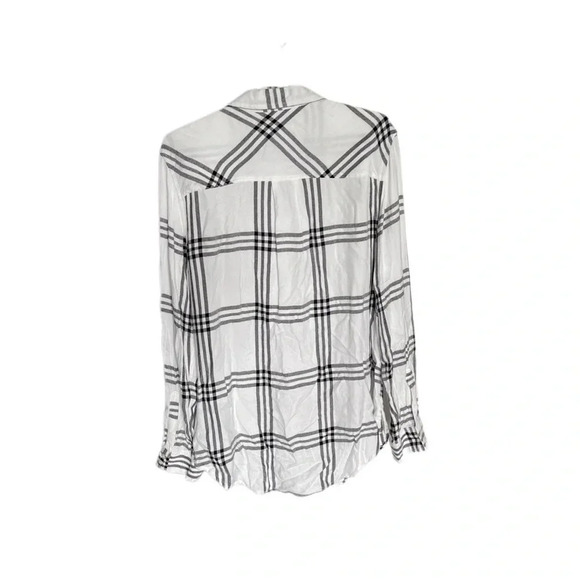 Arizona Jeans Black White Button Down Boyfriend Fit Women’s XL - Picture 2 of 13